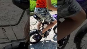 Самодельный недорогой питбайк на базе велосипеда с мо