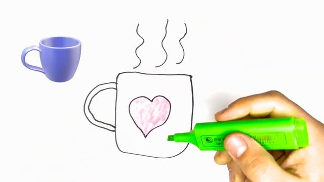 Bolalar uchun Chashka chizish / Drawing a Cup for kids / Рисование Чашка для детей смотреть онлайн