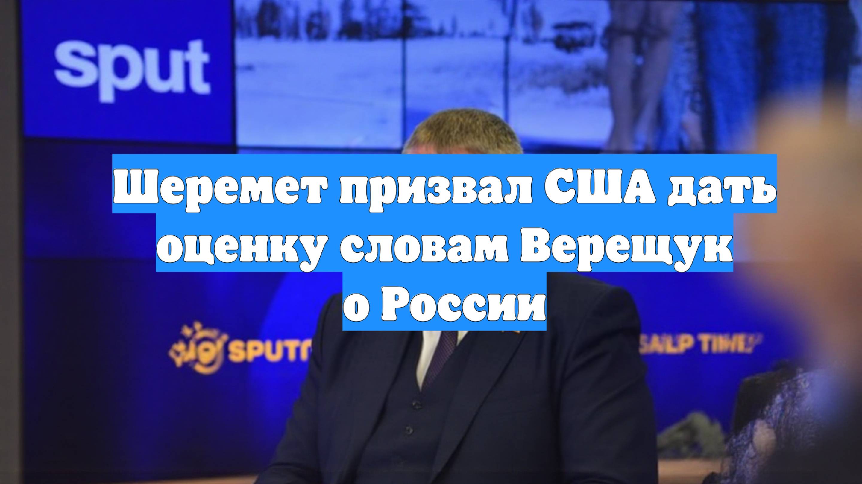 Шеремет призвал США дать оценку словам Верещук о России