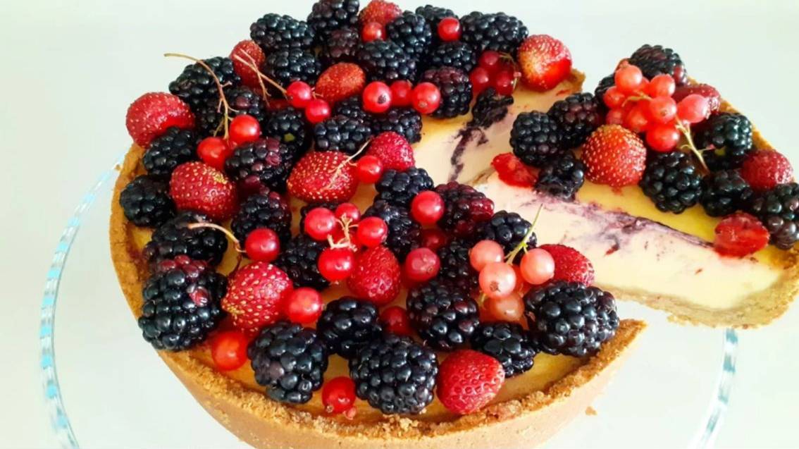 Французский торт с ягодами. Tarte à la crème française. смотреть онлайн