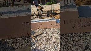 Забор из техноблоков - часть 1