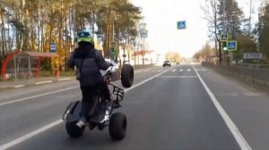 Стант на квадроцикле по дороге #кайоа200 #стант #квадроц