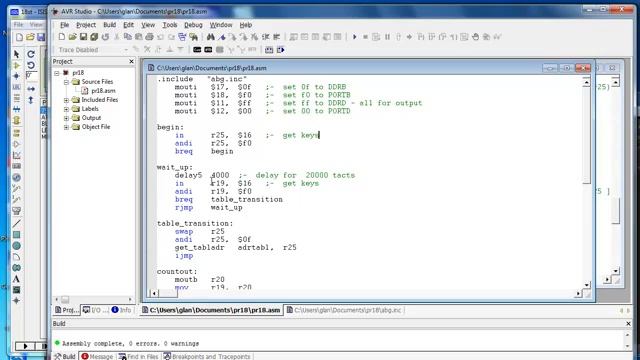 Лекция 335.  Atmega8  подключение семисегментого индикатор