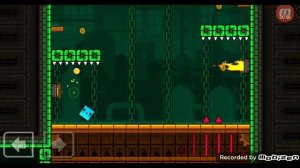 где собрать 3 синие монетки во втором уровне в the tower, Geometry dash.