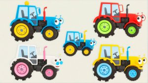 Учим цвета - ТРАКТОРЁНОК - Песенка мультик как Акуленок