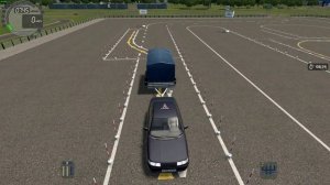 City Car Driving Home Edition (Экзамен на автодроме с прицепом)