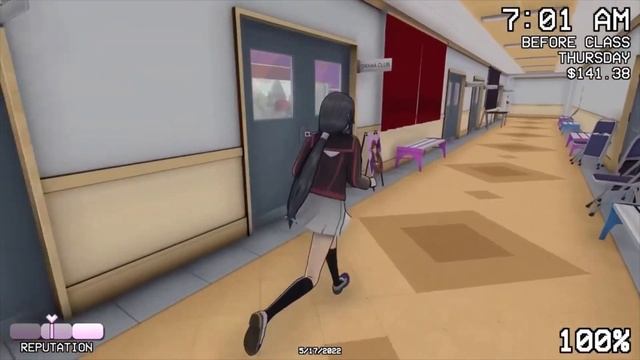 устраняем первую соперницу Kaguya Wakaizumi с помощью отказа сенпая Yandere Simulator 1980s Mode смотреть онлайн