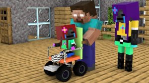 Малышка увядает, Жизнь девочки-скелета— Мультик с Персонажами Майнкрафт