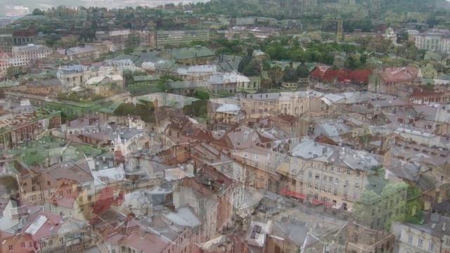Львов. вид с ратуши на город. фотоаппарат Canon смотреть онлайн