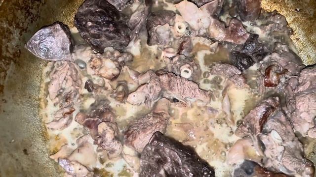 Печень и легкое жареные на сковороде!