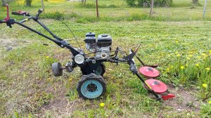 Китайский ременной мотоблок 3+1 ск с роторной косилкой Заря