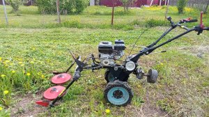 Китайский ременной мотоблок 3+1 ск с роторной косилкой Заря