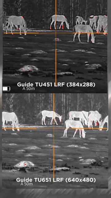 Сравнение матриц тепловизоров с дальномером GUIDE TU451 LRF смотреть онлайн