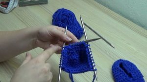 Вязание следков для ребёнка спицами | простой способ