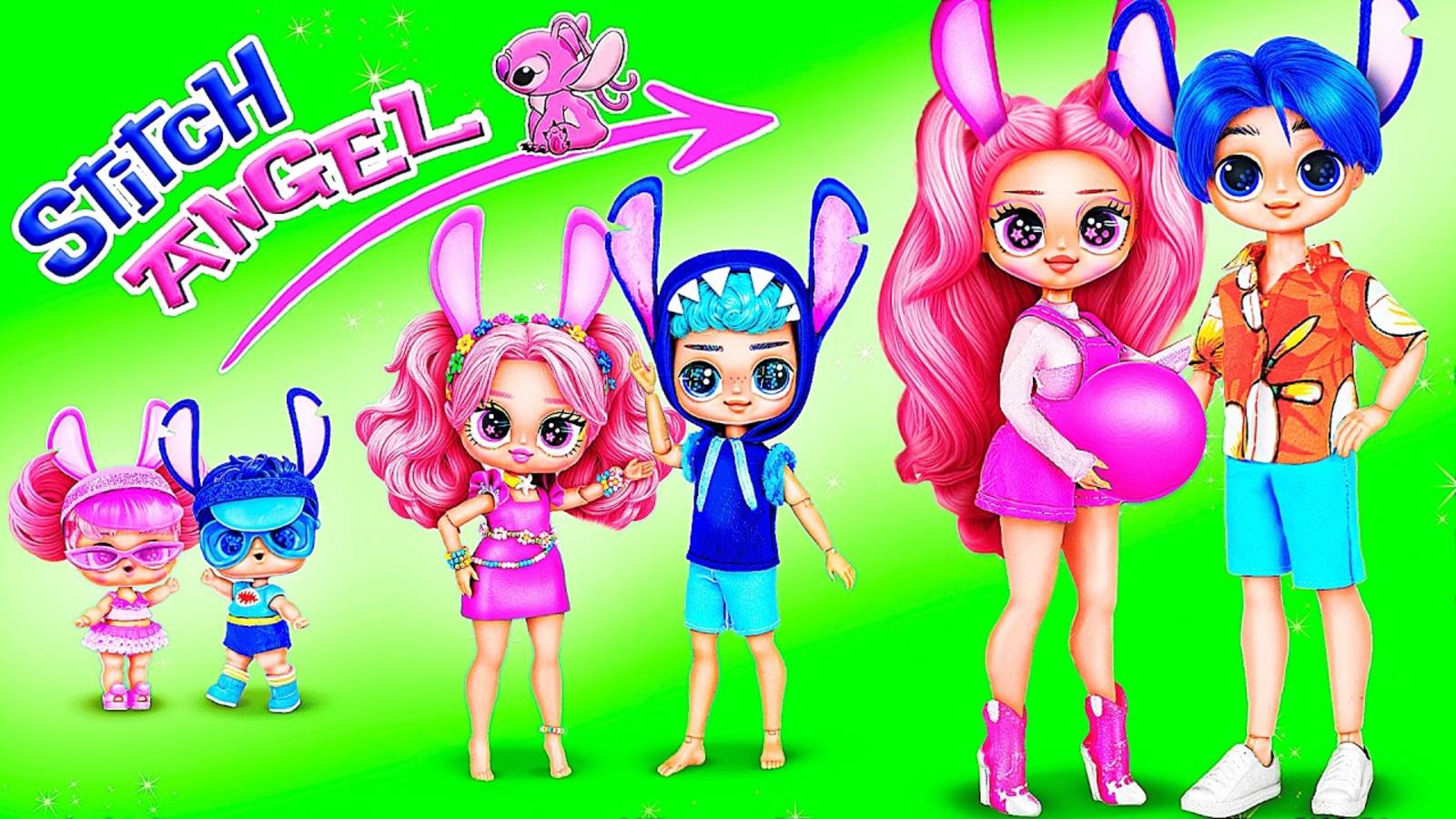 Ангел и Стич взрослеют вместе! Идеи и поделки для кукол ЛОЛ смотреть онлайн