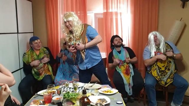 корпоратив# 8 марта#мужчины жгут# "Ах мамочка,на саночках.." смотреть онлайн