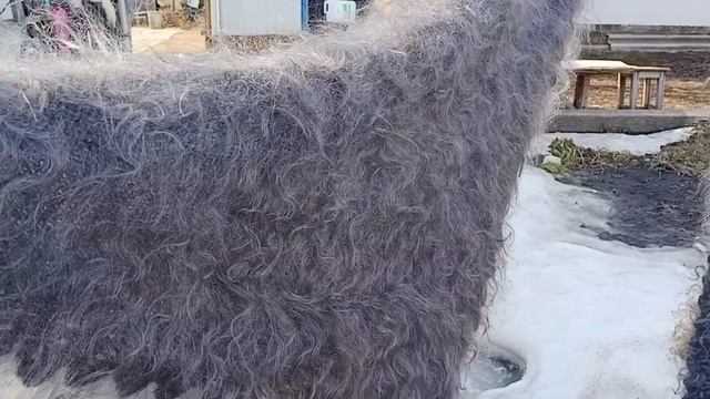 Теплые пуховые серые косынки с красивым струящимся пухом кольцами +79030300712 смотреть онлайн