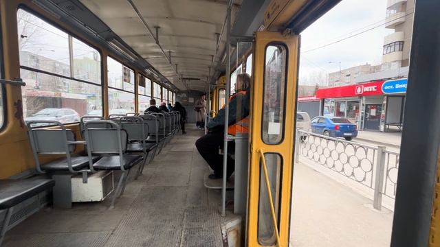 Поездка на трамвае СМЕ Tatra T6B5SU 755/754 (в вагоне 754) , Маршру смотреть онлайн