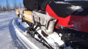 Крепление охотничьих лыж на снегоход.