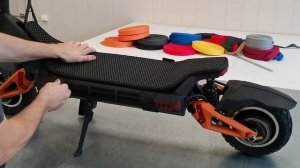 Установка ЭВА коврика на деку самоката Kugoo Kirin G3 PRO ковр