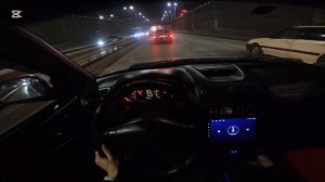 Шашки по городу от первого лица! Mitsubishi galant 8