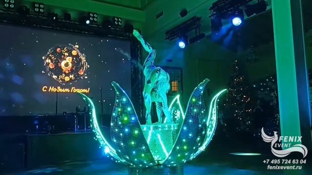 Девушка и зеркальный цветок на праздник, свадьбу и юбилей в Москве - оригинальное шоу на корпоратив смотреть онлайн