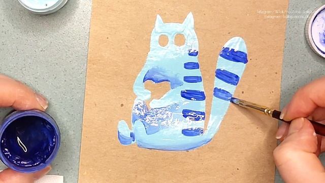 💙 ОЧЕНЬ ЛЁГКИЙ рисунок КОТИКА гуашью 💙 VERY EASY gouache CAT drawing 💙 #Lidikss_art #art #cat смотреть онлайн