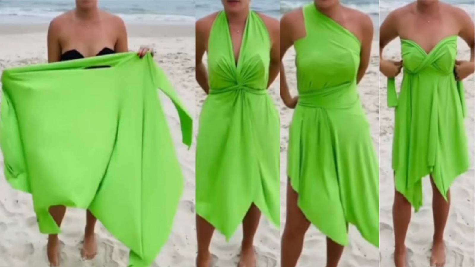 Крой интересного парео без шитья. смотреть онлайн