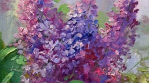 Сирень.Живопись маслом