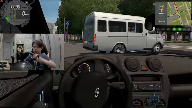 Таксую на Лада Гранта Спорт 500 сил | City car driving смотреть онлайн