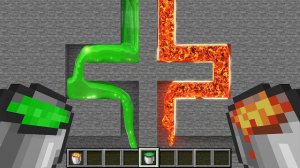 Реалистичная слизь против воды/Лавы (кто быстрее?) - эксперименты майнкрафт