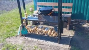 Мангальная зона из квадрат трубы за 1 день