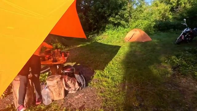 Первая поездка с палатками на мотоциклах