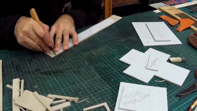 Pattern on the cardboard.Выкройка на картоне. смотреть онлайн