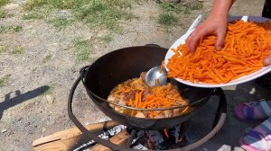 Узбекский плов и сладкая дыня на закуску   Азербайджанская Кухня Деревенская Кухня  Рецепты