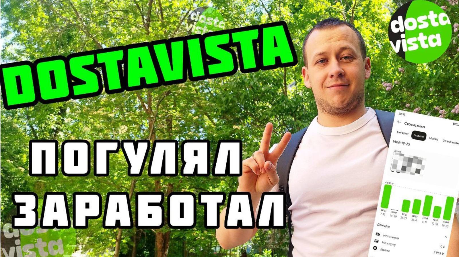 DOSTAVISTA В 2025 году - Работа в Москве пешим курьером.