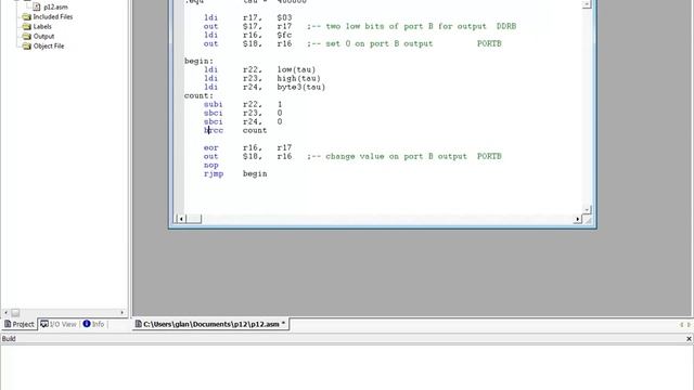 Лекция 328. Atmega8 Первая программа