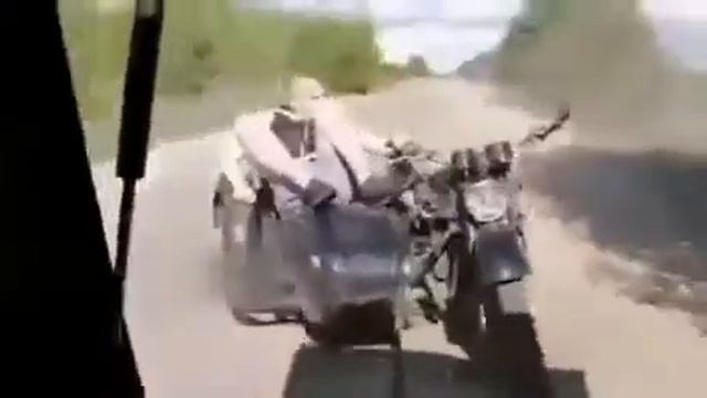 На мотоцикле в кусты прикол года,  смех