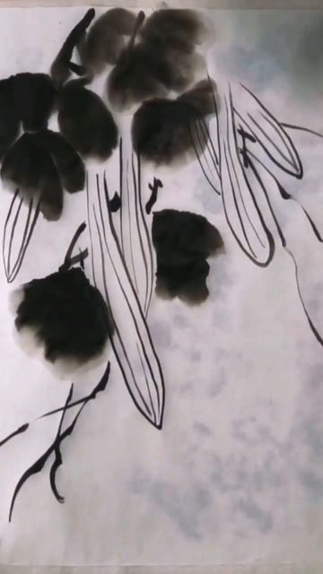 Chinese painting. Китайская живопись. Огурец смотреть онлайн