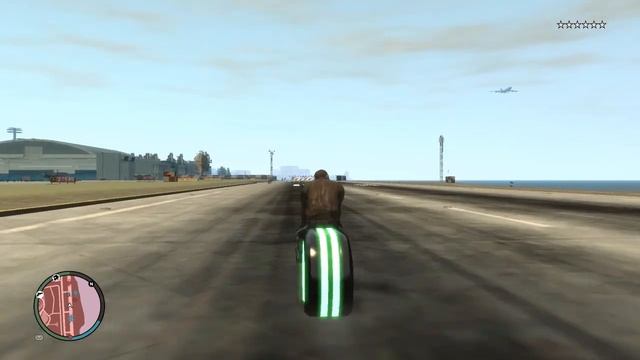 ГТА 4. НЕОНОГОНКИ. Нико на ЗЕЛЁНОМ мото-неоне. МЕГА ПОГО