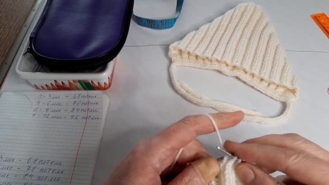 детская шапочка спицами,1 часть.от 0 до 3 мес. смотреть онлайн