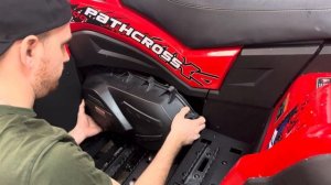 Снятие крышки вариатора на квадроцикле AODES с подножка?