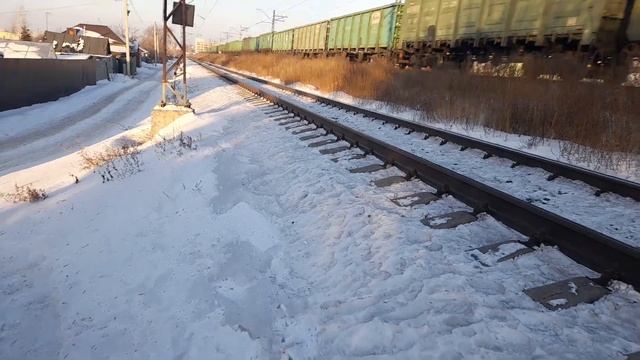 2эс6-292 с полувагонным составом и свисток+тифон смотреть онлайн