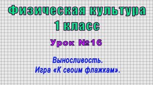 Физическая культура 1 класс (Урок№16 - Выносливость. Игра «К своим флажкам».)