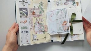 Ботанический альбом для фото / Обзор альбома для скрапбукинга / Альбом из бумаги Dream Light Studio