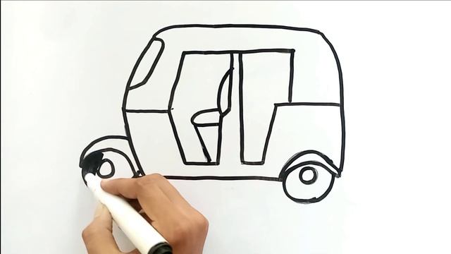 рисунок авто рикша для детей /how to draw auto rickshaw easily/ drawing auto rickshaw for kids смотреть онлайн
