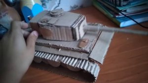 Как сделать из картона танк тигр