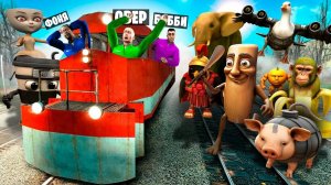 БРЕЙНРОТЫ ГОНЯТСЯ ЗА НАМИ! ВЫЖИВАНИЕ НА ПОЕЗДЕ В Garry`s Mod