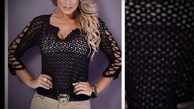 Pletena moda.Сквозная модная дырка спицами.( crochet) смотреть онлайн
