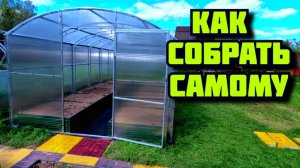 Как самому собрать прямостенную теплицу с защитой от сорняка и кротов без фундамента с грядками